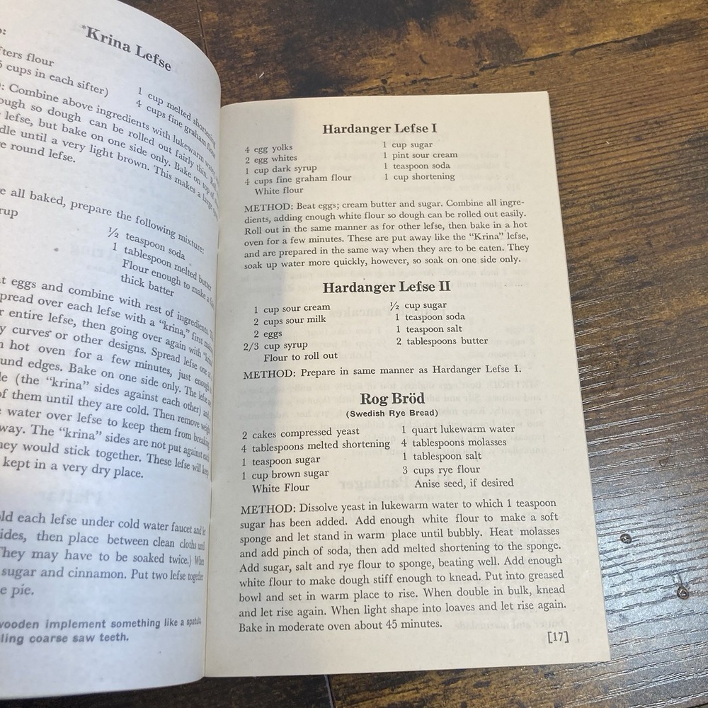 Scandinavian Recipes Julia Peterson Tufford 1944 6th Printing Vintage Cookbook - Picture 6 of 6